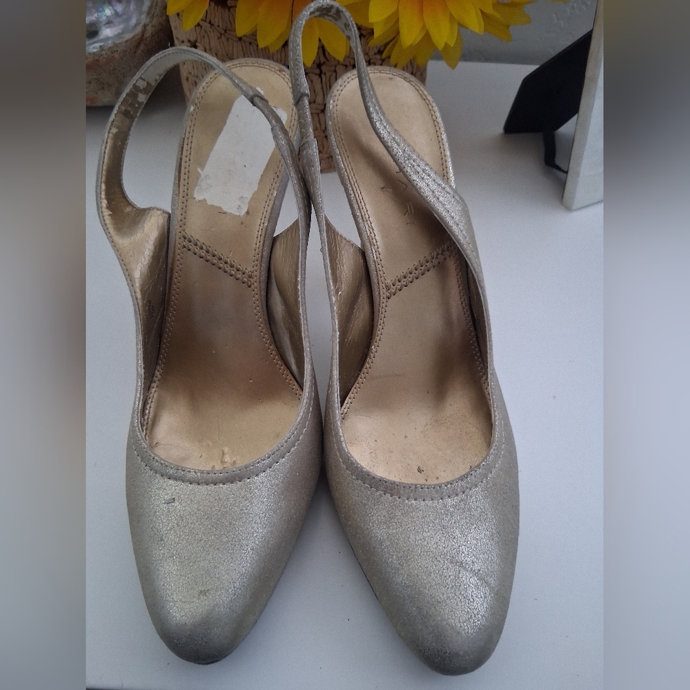 Elegant Silver Women's Slingback Heels